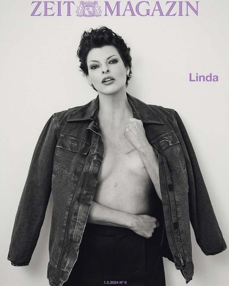 Linda Evangelista a arătat cicatricile de pe piept într-o nouă ședință foto pentru Zeit Magazine