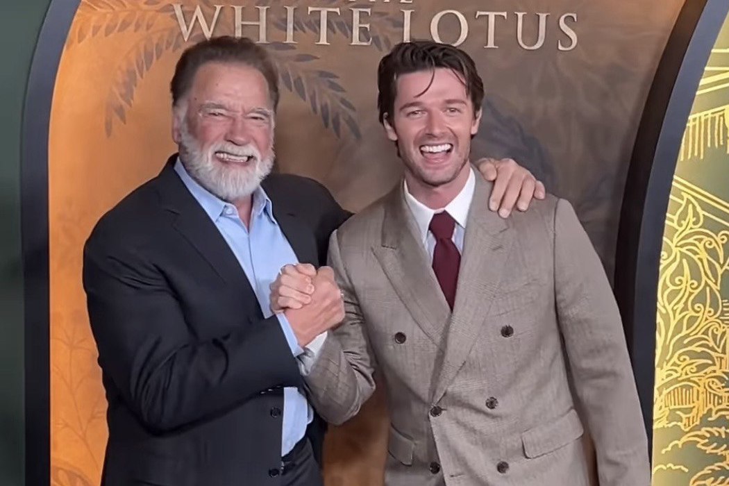 Arnold și Patrick Schwarzenegger la premiera celui de-al treilea sezon din «White Lotus»